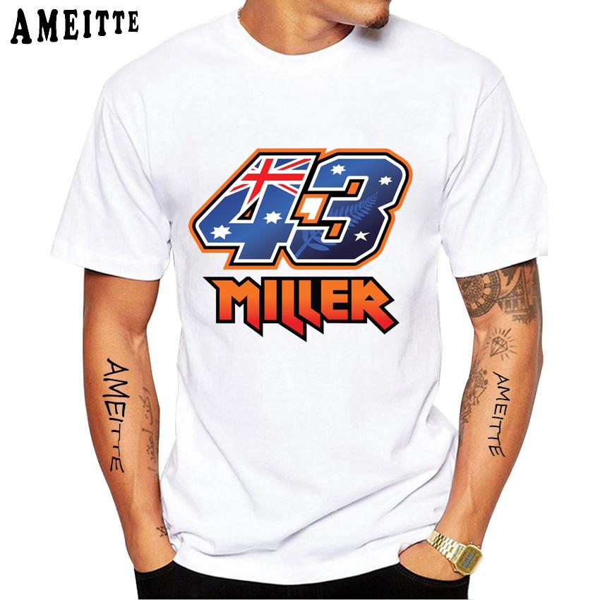 Jack Miller 43 Gp Racing Koszulka Nowa Unisex Krótki Rękaw Chłopiec Przygoda Sport Codzienny Białe Góry Koszulki Motocyklisty