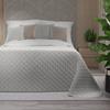VELVI Decorative Bedspread - Gray Geometric Pattern - 170x210cm