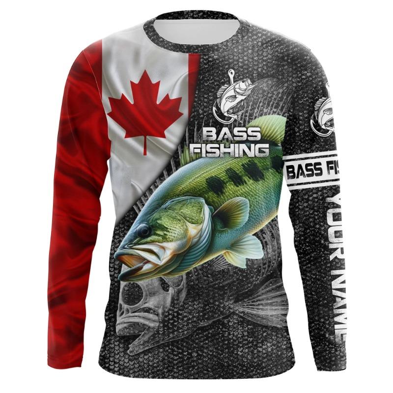 Crappie Fishing Long Sleeve T-shirt Men Green Fish Print Performance UPF Quick Dry Fishing Tops Clothing