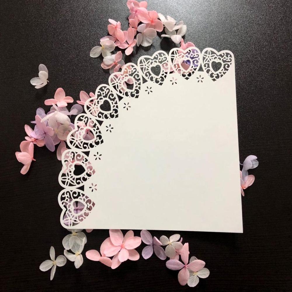 50pcs Laser Hollow Wedding Cones Wedding Decoration Petals Confetti Light Paper Cones