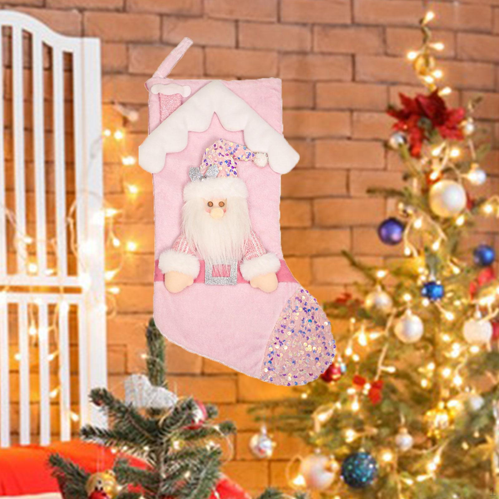 

Рождественский носок-сумка для хранения подарков и украшений Santa Claus