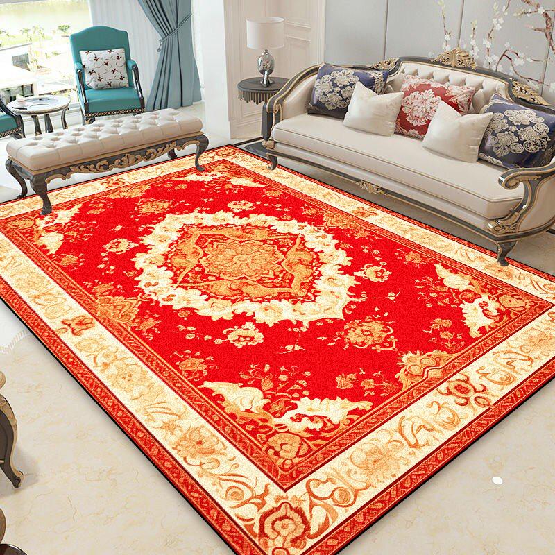 Persian Luxury Red Carpets Living Room Printing Home Decoration Large Area Soft Rugs 140x200 Bedroom Lounge Non-slip Floor Mats