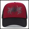 Street CZ825 [White Fang] Cap, Hat, Mesh, Style, Breathable, Fashionable, Stylish, Men's, (Black)