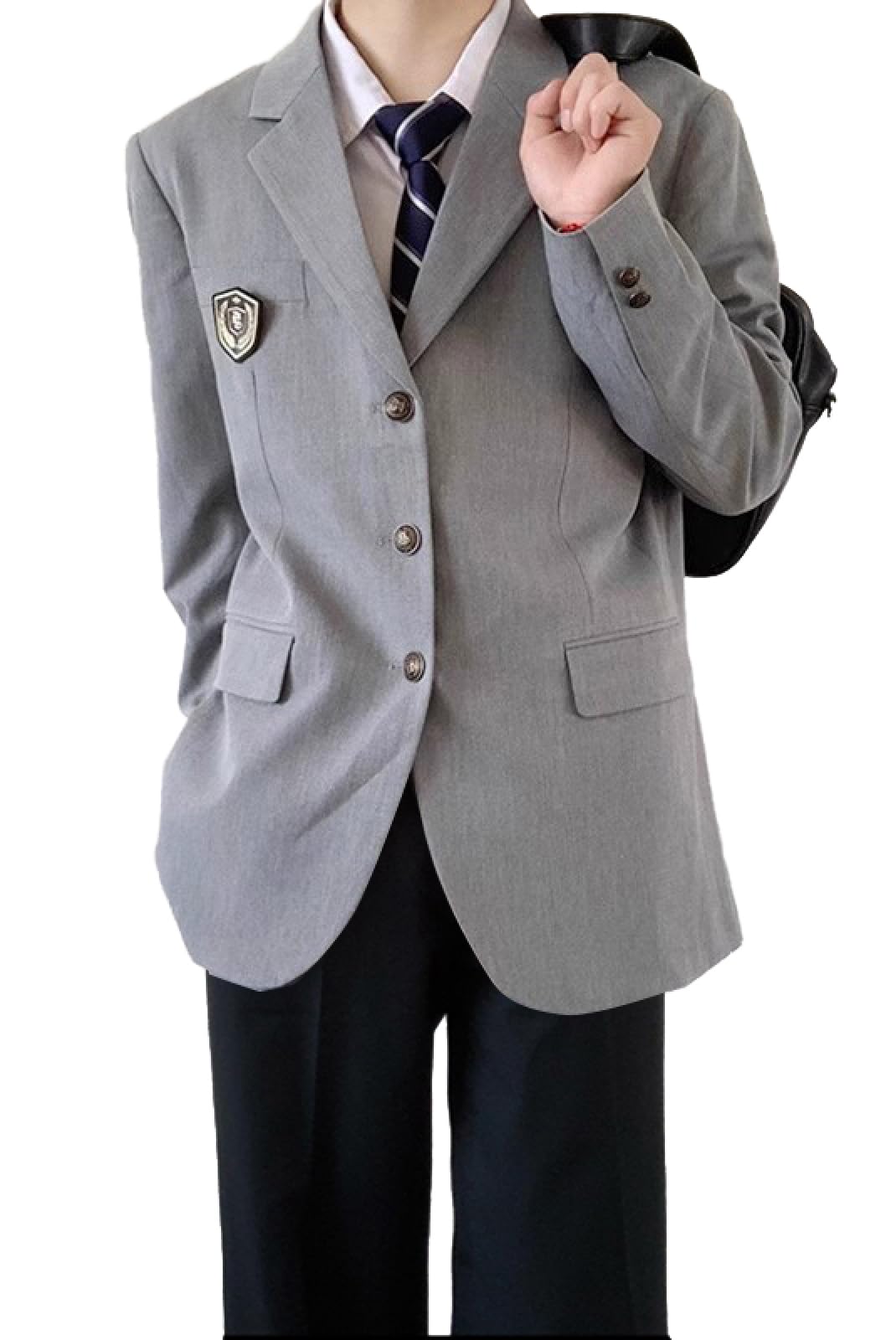 

Форма старшей школы Qichenk Идеально подходит для поступления и средней школы Размер M Комплект для мальчиков, Церемонии, Выпускные, Студенты, Серый,