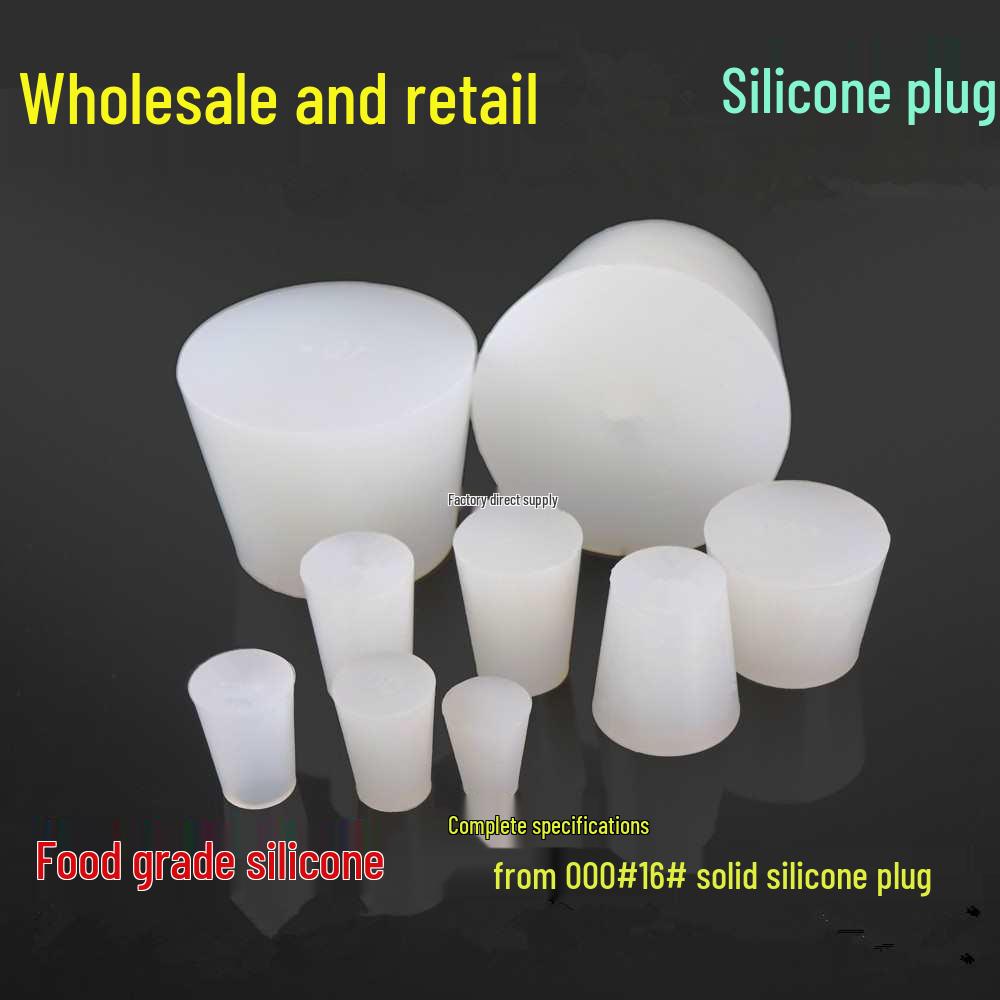 Silicone Rubber Seal Plug for Test Tubes & Drains with Hole