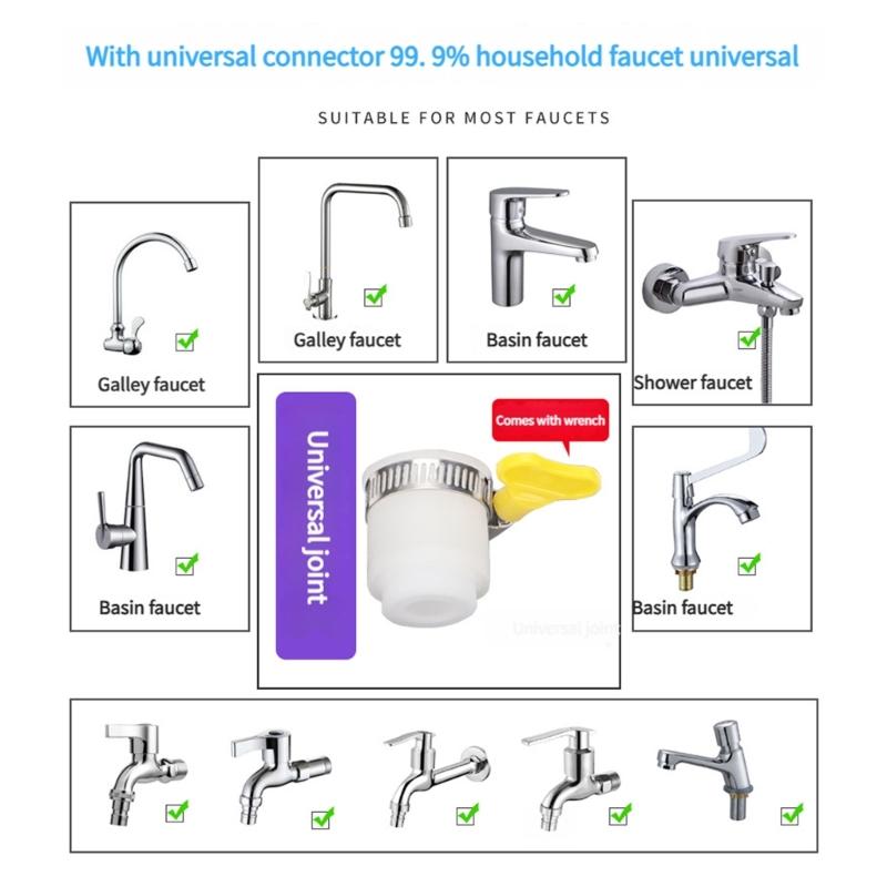 Multiple Purpose Plastic Faucet Adapters Tool Easy Installation Universally Compatible Kitchen Bathroom Water Flows Adapters
