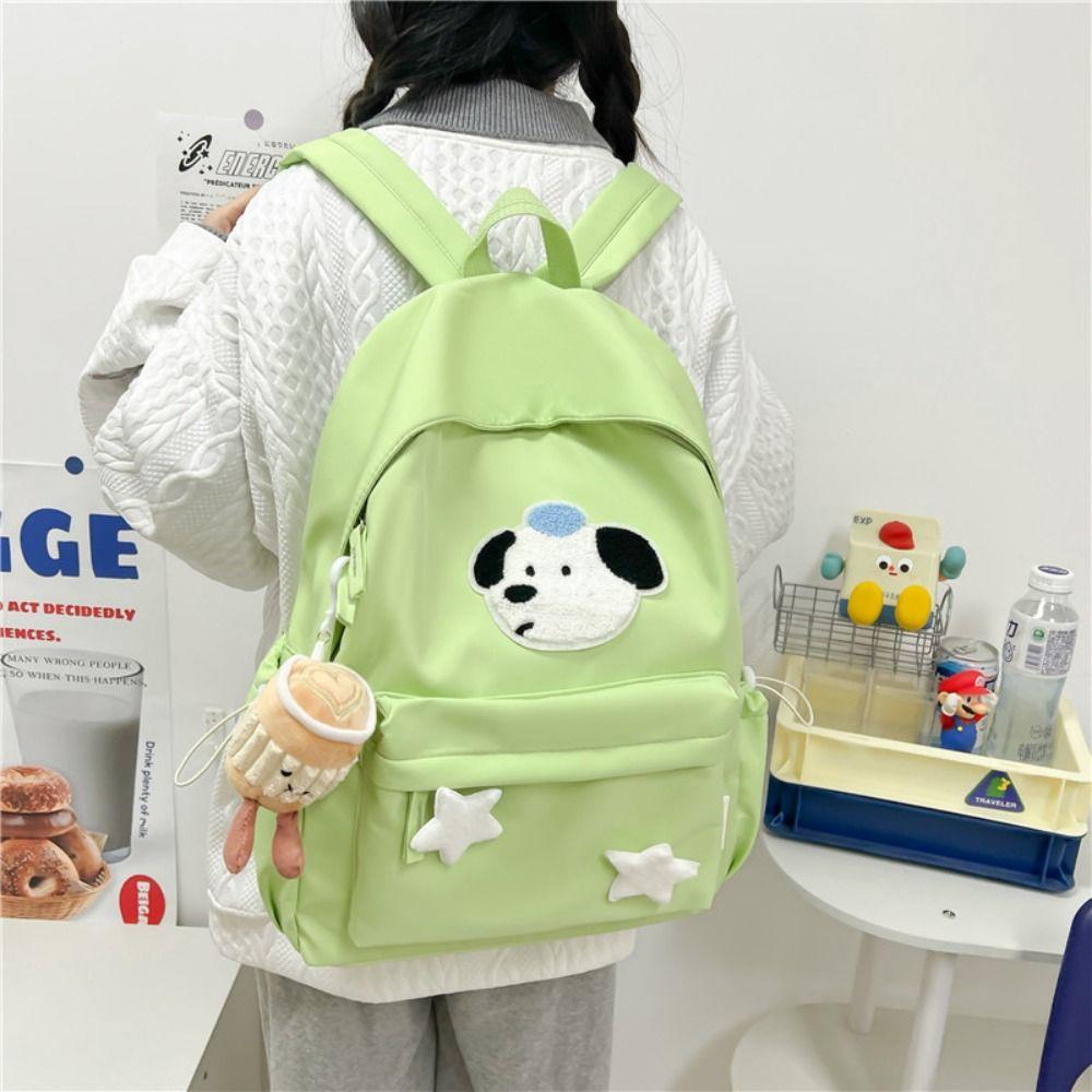 

Puppy Backpack Large Capacity Shoulders Bag Cute Book Bag Students Pink