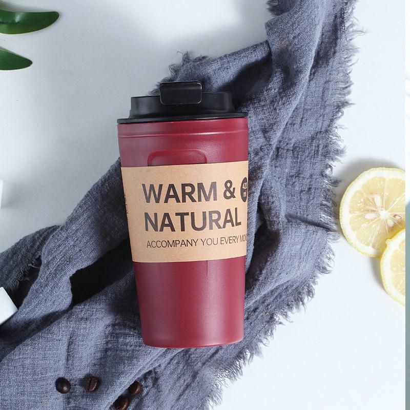 

Американская кофейная кружка, портативная чашка для воды с крышкой, кофейная чашка, чашка для молока, кружка для послеобеденного чая, большая емкость красный