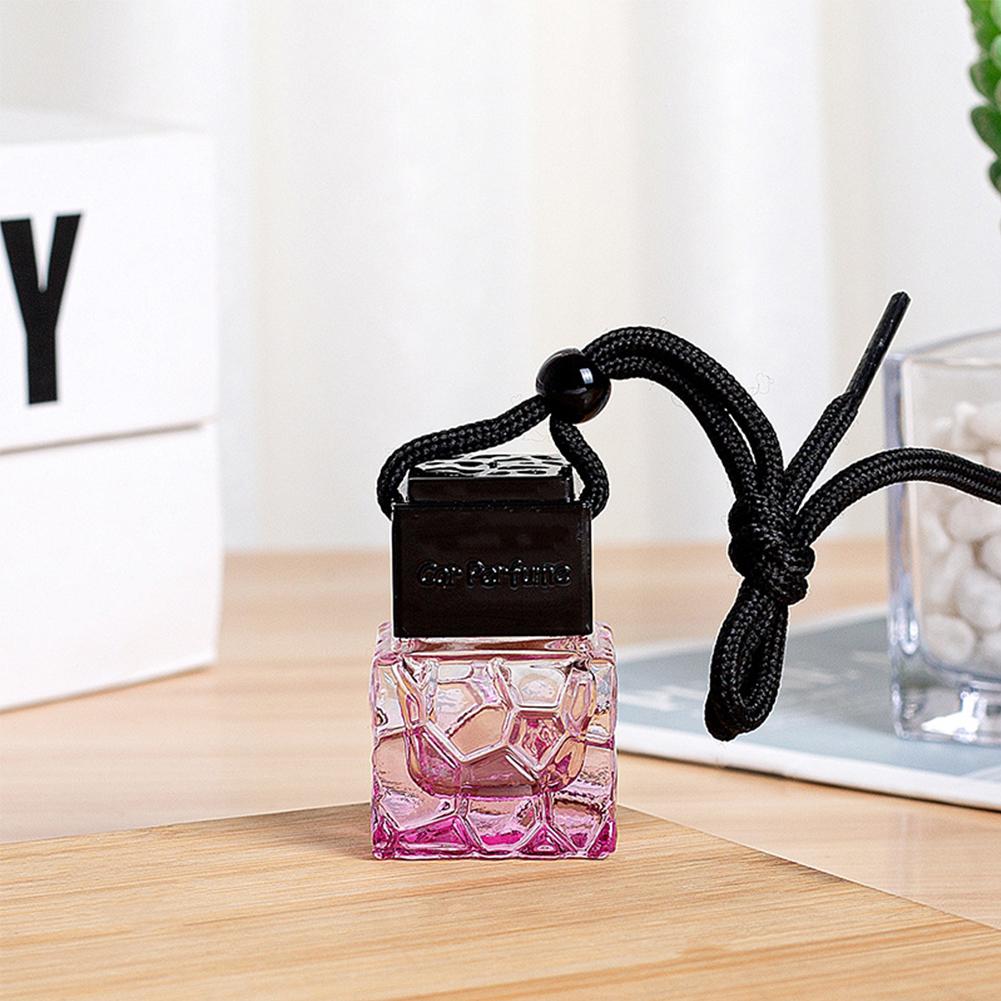 8ml/10ml Dyed Square Cap Black Cap Empty Bottle Car Essential Oil Diffuser Fragrance Air Freshener Scent Perfume Bottle Ornament