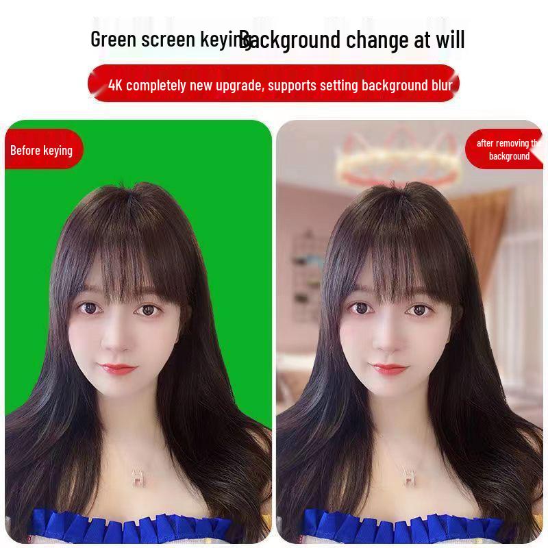 4K Ultra HD USB Desktop Camera with Microphone for Live Streaming and Online Meetings