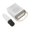 Karaoke Machine Set with RGB Light Rechargeable Bluetooth Speaker with 1 Wireless Microphone for Home Party KTV White
