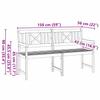 Outdoor Bench Natural 150 x 56 x 90 cm Solid Acacia Wood
