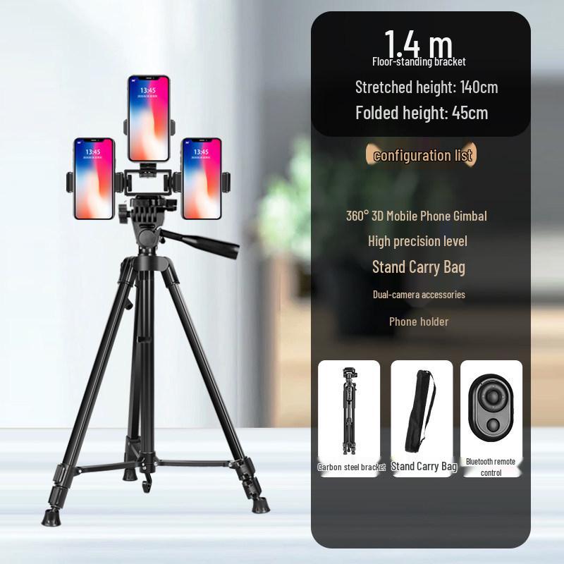 2024 Universal Phone Holder with Fill Light for Live Streaming and Outdoor Content Creators