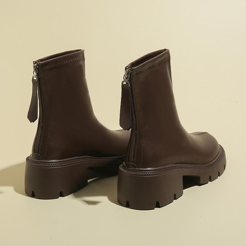 Martin boots women's shoes 2025 new popular women's boots thick-soled thin boots British style small short boots women's spring and autumn single boo