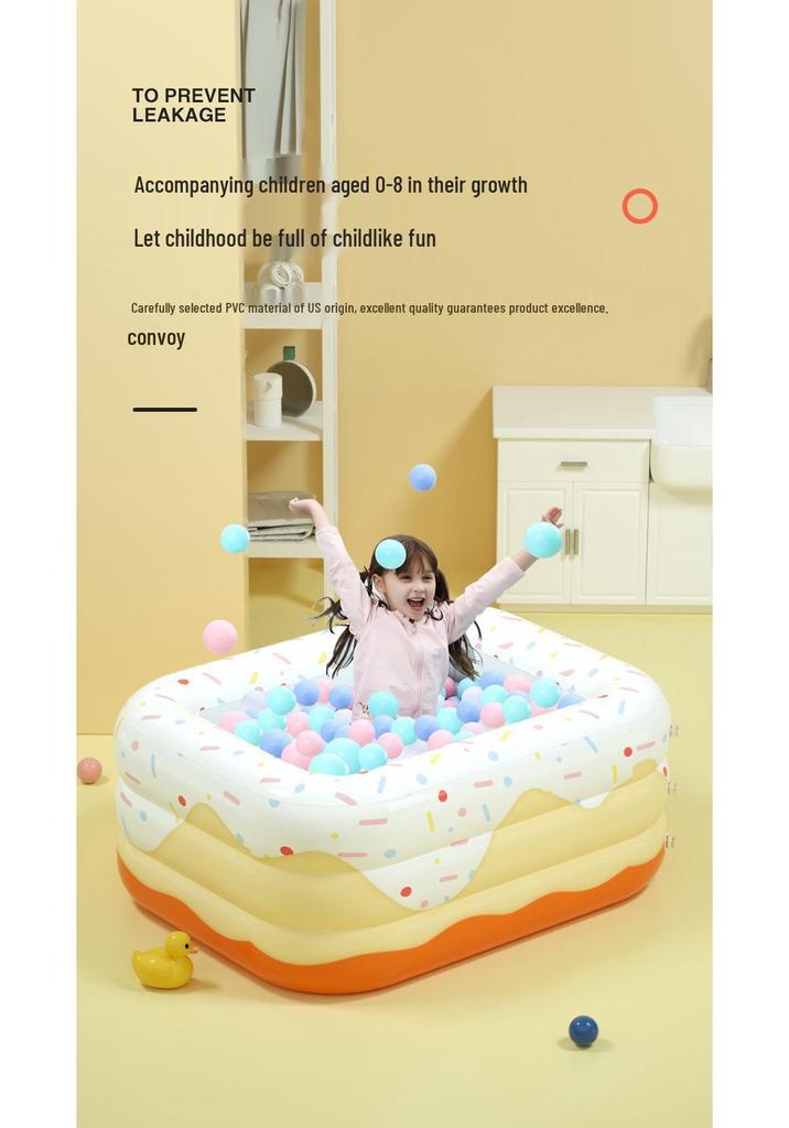 Foldable Inflatable Kid's Bath Pool for Home