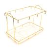 Bathroom Countertop Rack Large Capacity 2 Tiers Gold Bathroom Countertop Rack for Home Hotel