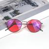 Blue Light Blocking Glasses Women Red Orange Lens Improve Sleep Metal Frame Small Size 133mm Nighttime Use