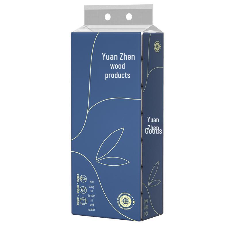 Coreless Original Wood Pulp Toilet Paper & Paper Towels, 14 Rolls, Printed Household Hand Roll