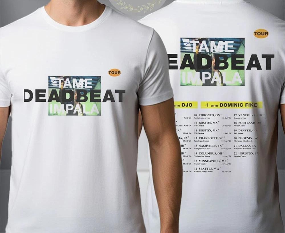 Tame Impala Deadbeat US Tour 2026 Schedule Tour Dates Unisex T Shirt E124 Unisex T-Shirt S