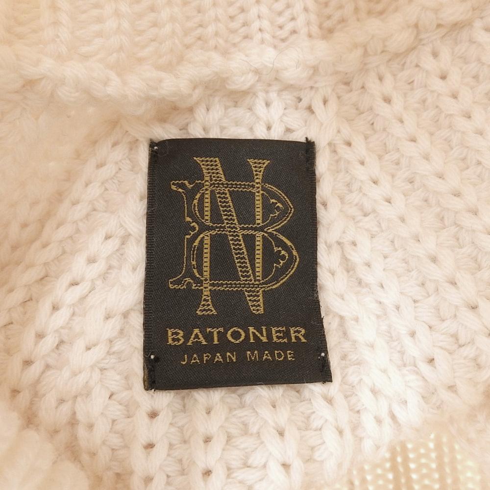 BATONER Signature Turtleneck Knit Top for Women In Excellent Condition, Ivory 1 BN-23FL-024 Tops 1 IvoryUsed