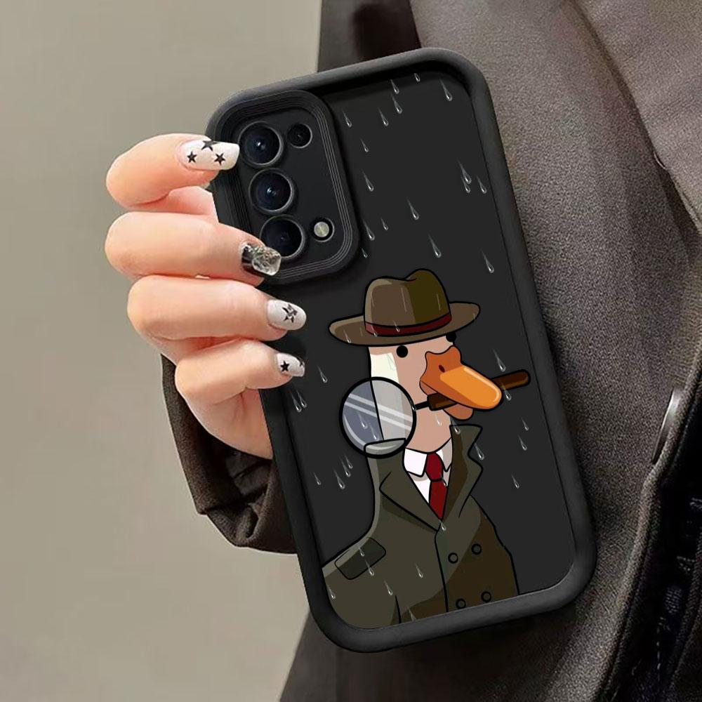 Cute Funny Duck Phone Case For Infinix SMART SPARK 9 10 20C 30C 40C CAMON 20 30 40 POP 8 POVA 6 7 ITEL A70 A80 A90 Cover Case