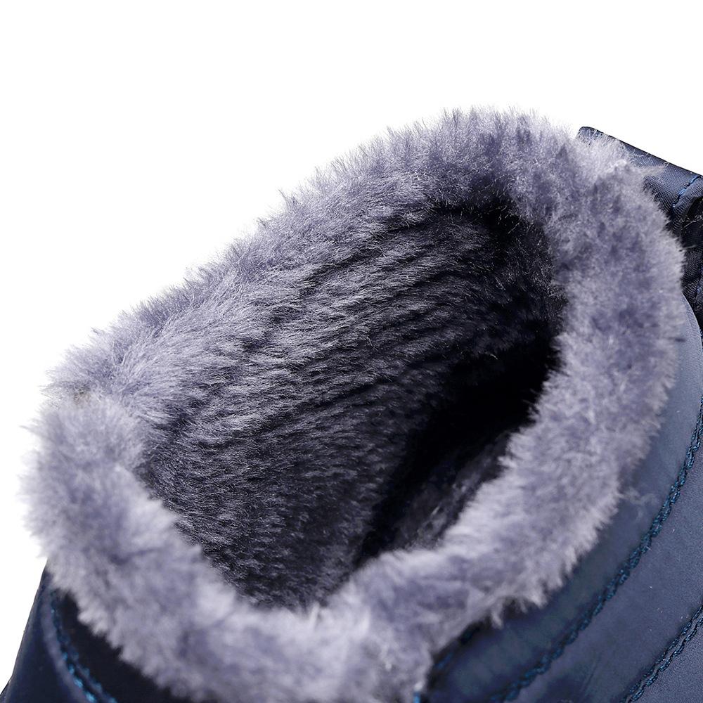 Waterproof Winter Boots for Men New Plush Snow Boots Women Ankle Boots Warm Black Couple Cotton Couples Platform Shoes