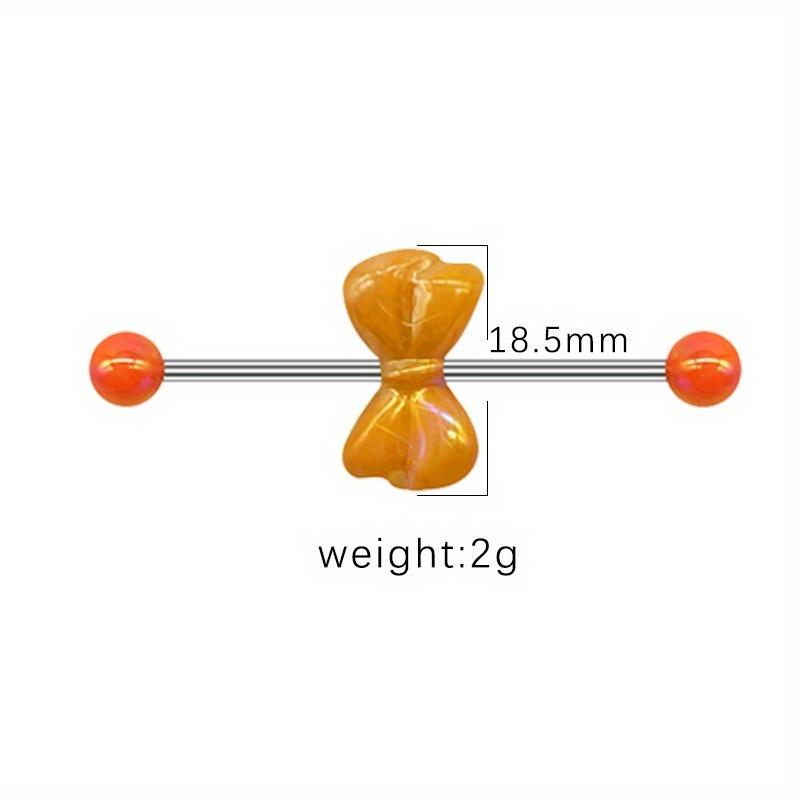 

1 шт., корейские милые цветные акриловые шпильки для ушной кости в виде бабочки, пирсинг для мостика, аксессуары для пирсинга ушей