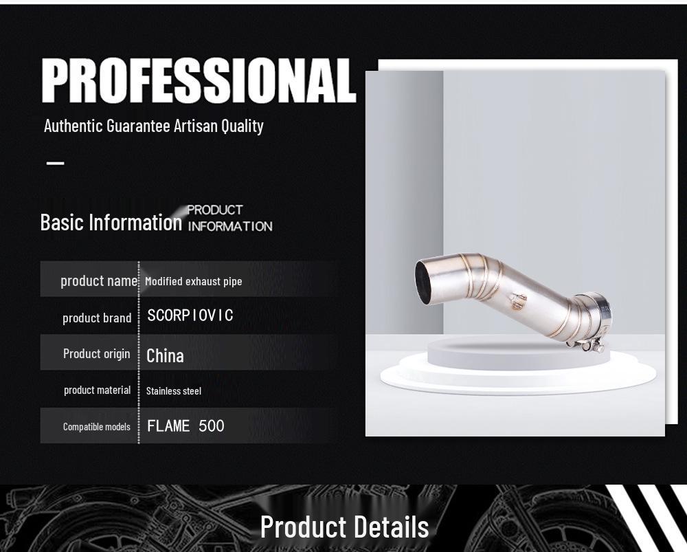 Gaokin Flame500 Exhaust 51mm Mid-Section Connector Modification