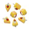 5Pcs/Lot Cartoon 3D Mini Strawberry Cake Resin Pendant Charm For Crafts Jewelry Making DIY Necklace Bracelet Earring Accessories