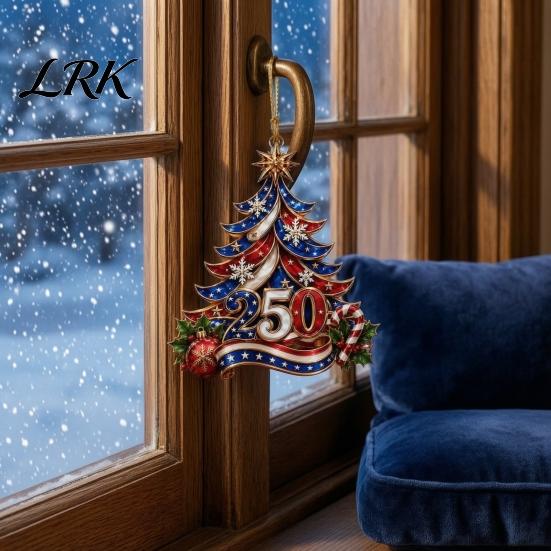 Bedroom Dormitory Decoration Christmas Acrylic Hanging Ornament, Glowing Tree Decor for Window Seasonal Wall, Festive Holiday Party Decoration, Indoor