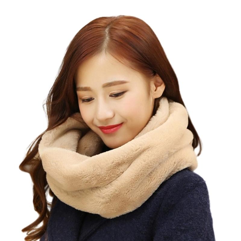 

Faux Rabbit Hair Scarf Collar Soft Neck Warmer For Winter Outdoor Activities Warm Insulation Comfortable Unisex Design