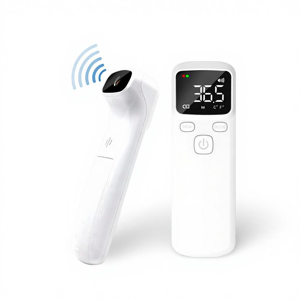Non-Contact Infrared Forehead Thermometer for Children & Adults Handheld Tablet-Type Temperature Gun Plastic