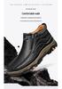 Men's Large Size Wear-Resistant Winter Leather Boots with Thick Sole