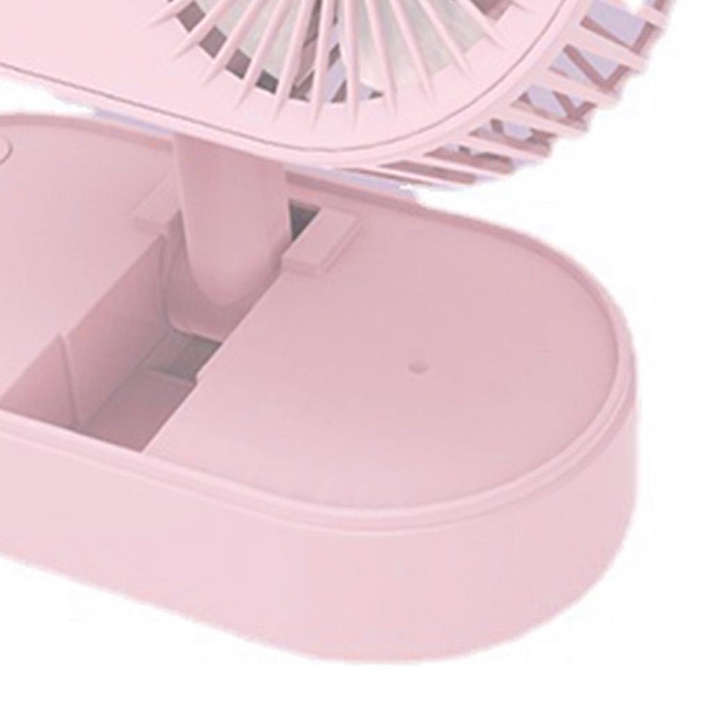 Desktop Double Blade Small Fan USB Mini Folding Desktop 2 Head Fan for Student Office Folding Dual