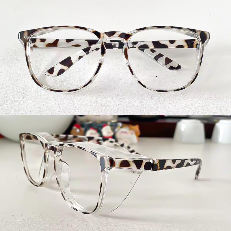 Lightweight and Stylish TR90 Large-frame Glasses with Anti-blue Light, Anti-fog, Anti-pollen, and UV Protection for Myopia.