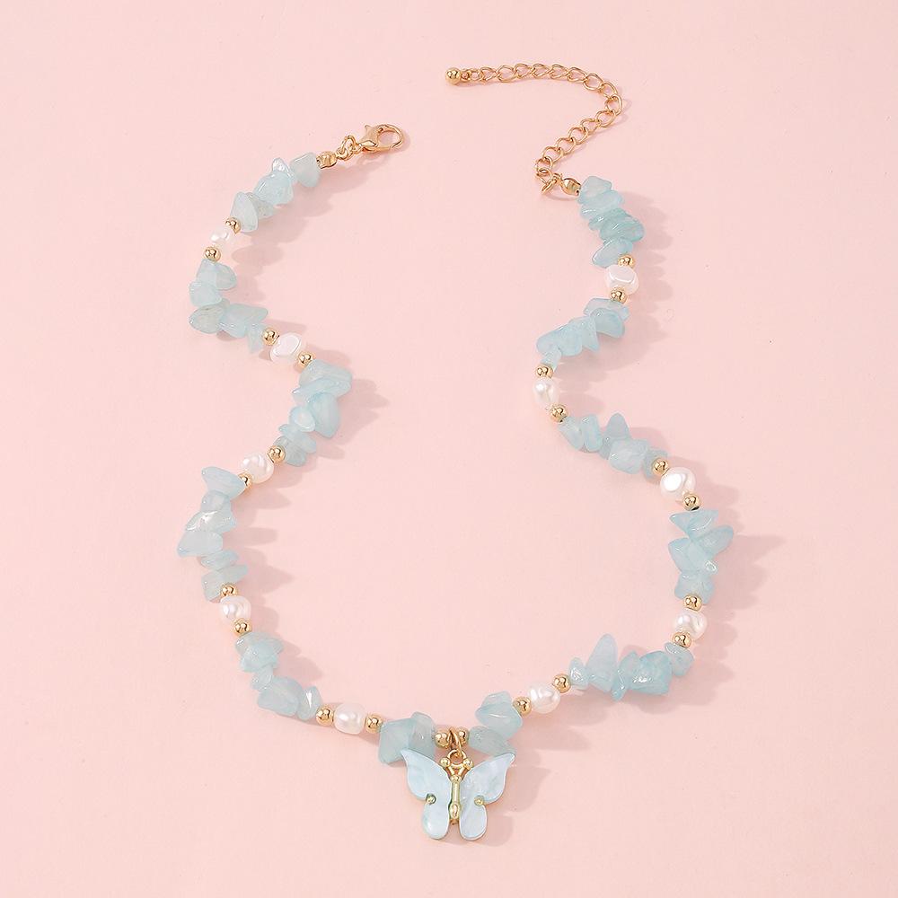 Women European Fashion Pearl Clavicle Necklace Choker Color Rice Bead Bohemian Style Necklace For Women Jewelry