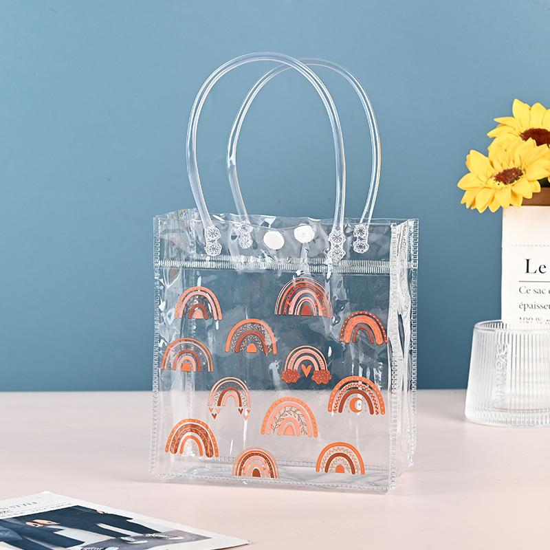 

5 шт. Прозрачные подарочные пакеты с клубникой, Милые пакеты для подарков на фруктовую вечеринку с ручками, Хозяйственная сумка, Пакеты с клубникой с красным сердечком, Сумки для угощений, Сумки для подарочной упаковки, Сумка 5pcs