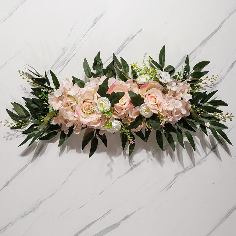 

New wedding simulation flower door lintel flower mirror front bedroom wall decoration wedding hanging flower road flower table f шампанського