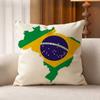 BBrazil FFlag Cotton Linen Square Pillow Covers Home Decor Gifts