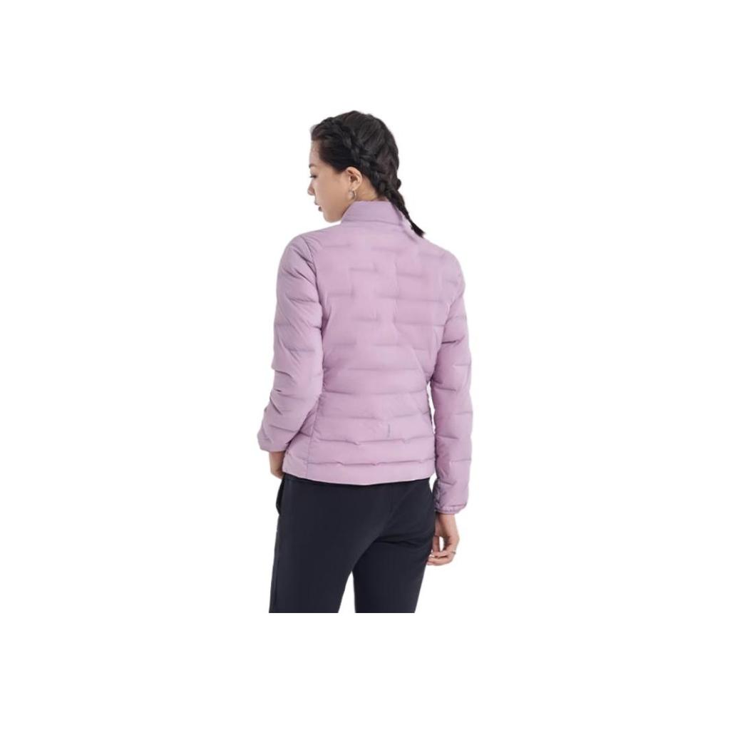 Saucony Logo Print Lightweight Warm Casual Down Jacket Women outerwear Romantic-Pink SC1220007-1