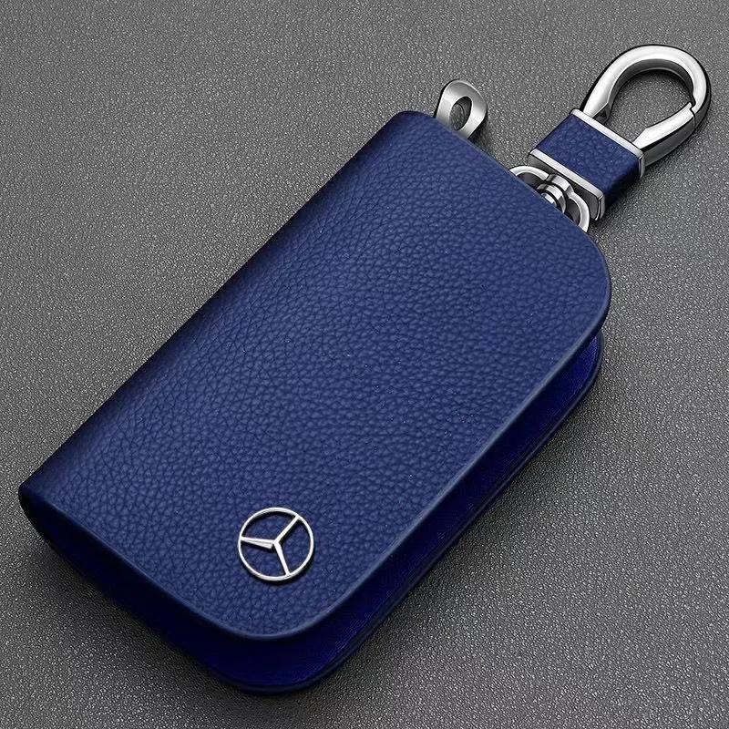 Naklejka Samochodowa Skórzane Etui na Kluczyki Samochodowe Pokrowiec na Brelok Torba Portfel Breloki Do Mercedes Benz AMG W204 W205 W212 W213 W222 x153 W1