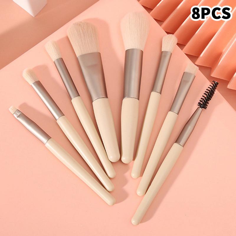 

8/10Pcs Makeup Brush Set Professional Super Soft Detail Brush Blush Brush Foundation Concealer Eyeshadow Brush Beauty Tools телесный