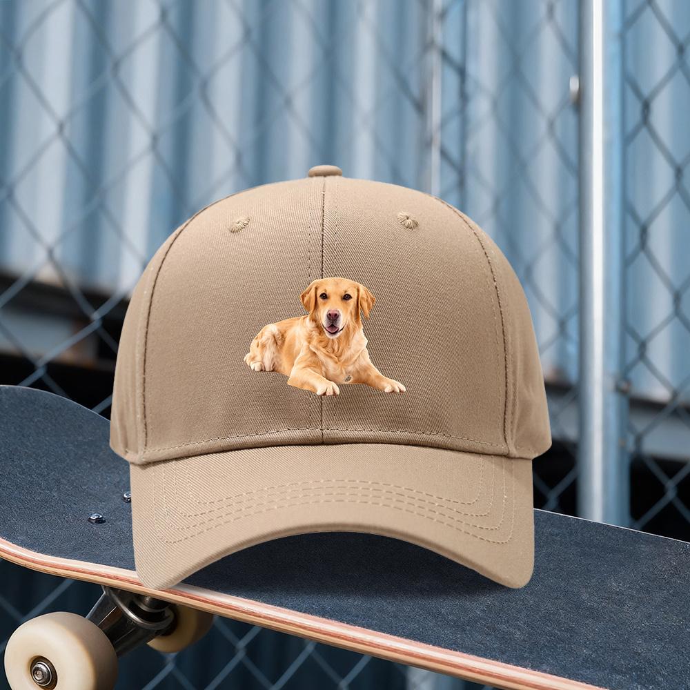 An Adjustable Hat Featuring a Golden Retriever Print Perfect for Both Unisex And Women in Outdoor Sports Style ItS an Ideal Gift