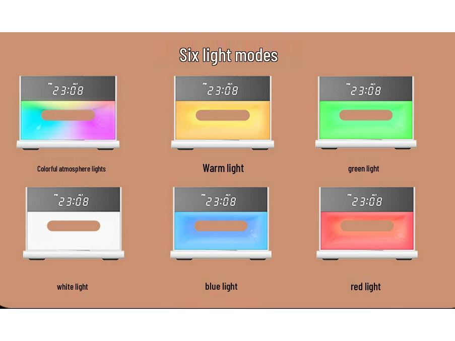 Multifunctional Wireless Charger Night Light Bluetooth Speaker with Custom Logo