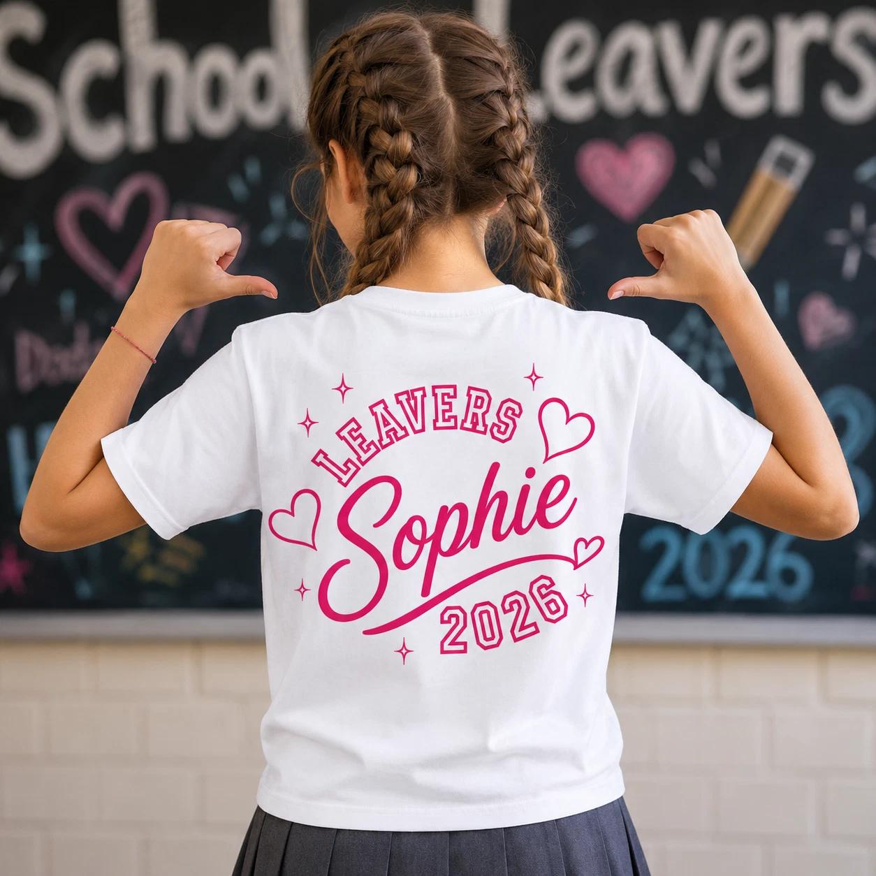 Personalised School Leavers Girls 2026 T Shirt 2XL