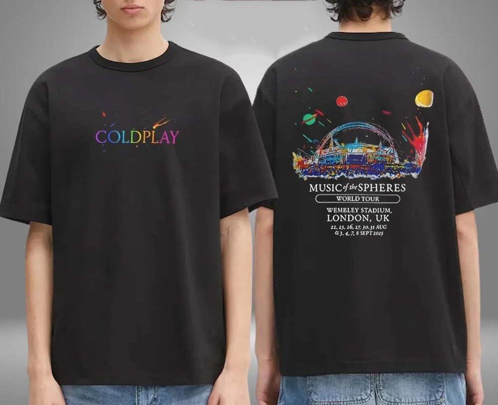 Coldplay Music Of The Spheres World Tour Wembley Stadium London UK T-Shirt.