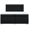 Bed Frame with Mattress - Maison Exclusive - Slatted Base - 200x200 Cm - Black Fabric