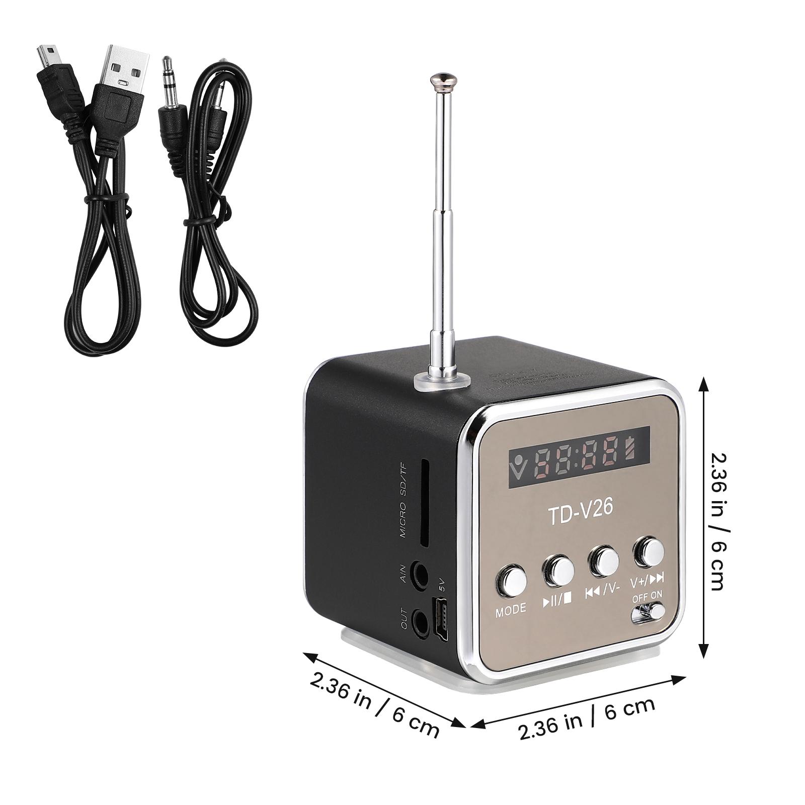 

1Set Portable Retro Wireless Speaker Mini Sound Box Rechargeable Travel Outdoor Home Portable Speaker чорний