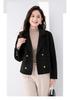 2025 Autumn/Winter Women's Double-Sided Cashmere Coat, Short Suit Collar, Korean Style, 100% Wool.