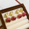 Elegant Rose Flower Ear Clip Korean Style Sweet Earrings Aesthetic Preserved Rose Earrings  Women